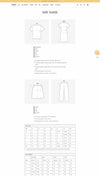 Screenshot of old trt concept size guide page