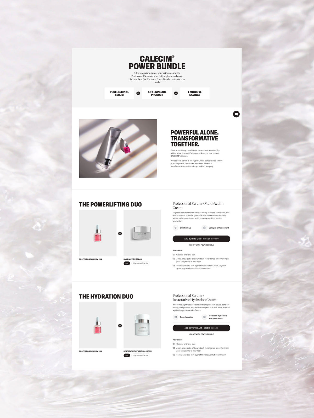 Calecim | Elegant Shopify Plus B2B and D2C Beauty Site – 360&5