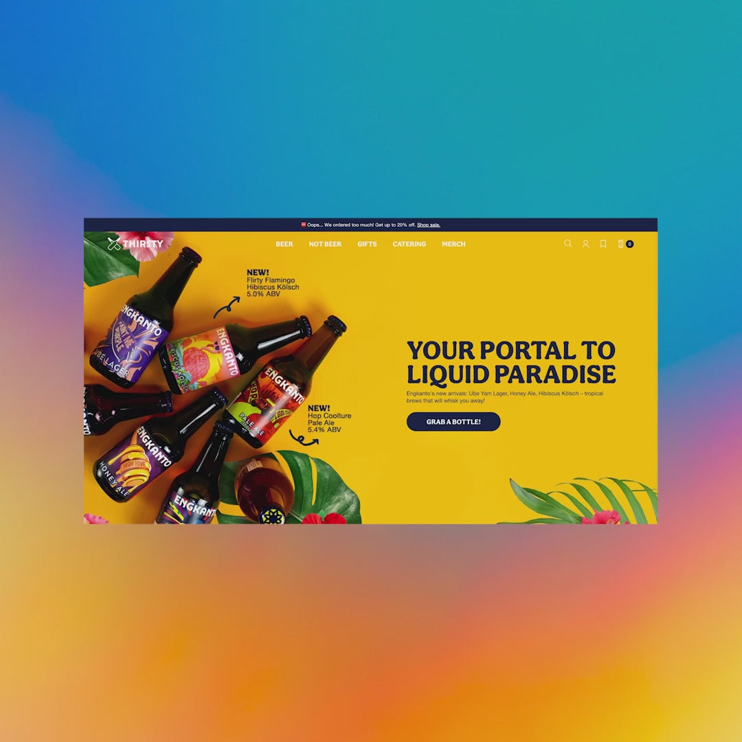 Video of Thirsty homepage